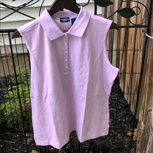 Izod Stretch Lavender XL Sleeveless Polo
